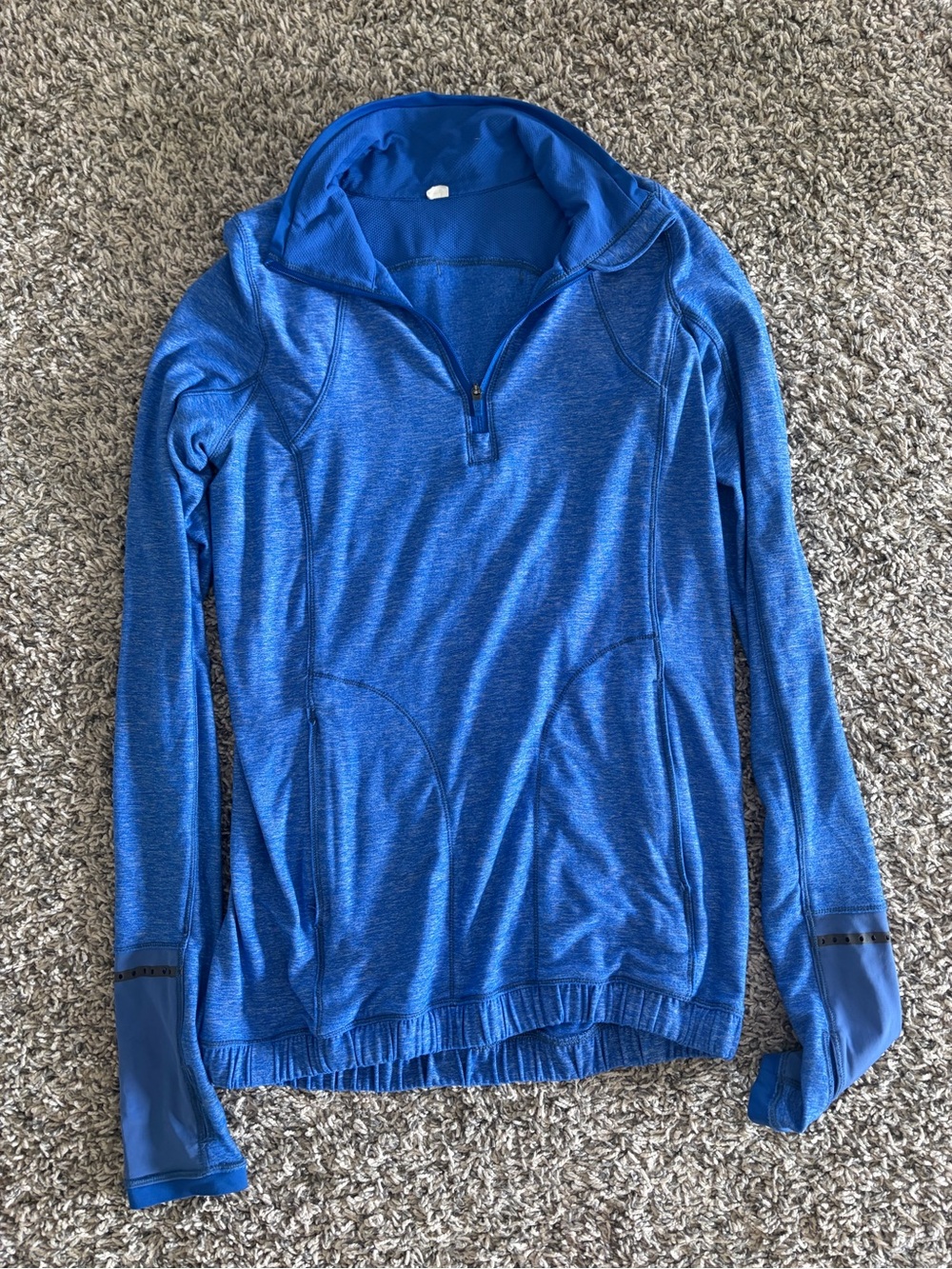 lululemon athletica Blue Long-Sleeve Quarter-Zip Hoodie